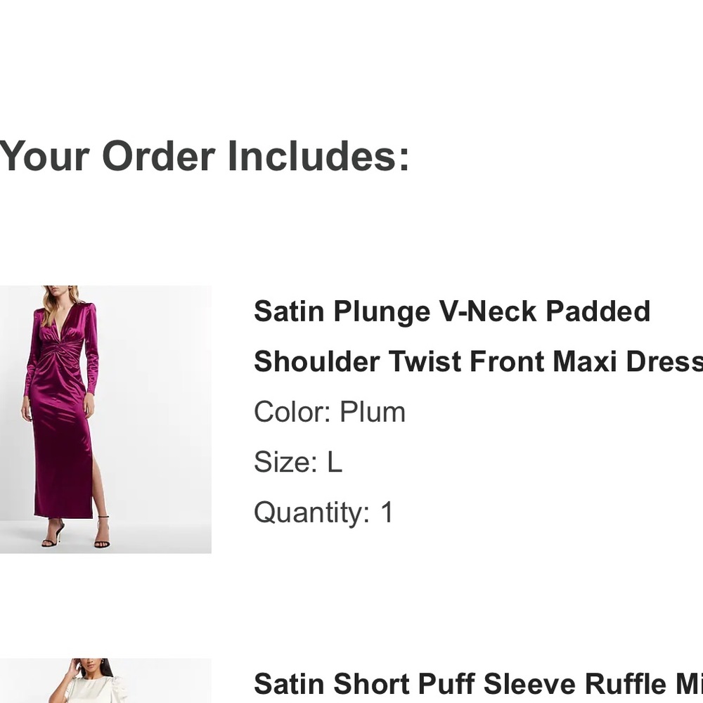 Express Satin Plum dress